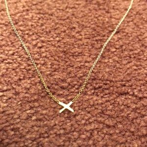Gold X Necklace